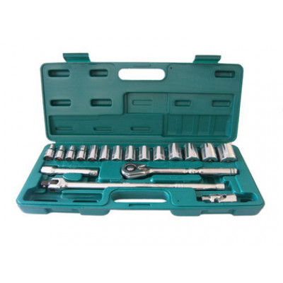 Набор головок торцевых дюймовых 1/2"DR 3/8"-1-1/4", с аксессуарами, 18 предметов S05H4219S