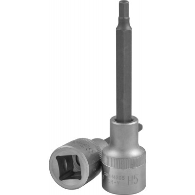Торцевая головка 1/2"DR с шестигранной вставкой Hex 5 мм, L-100 мм S09H4305