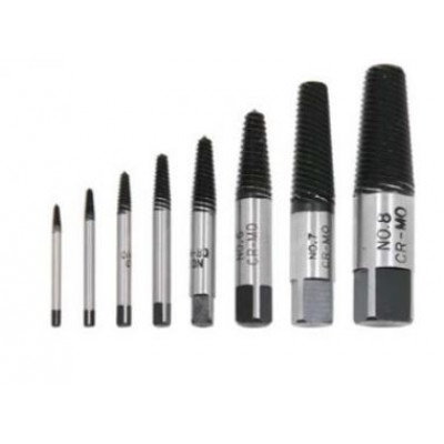 Набор экстракторов спиральных конических 1/8” – 1-1/8”, 8 предметов AG010104